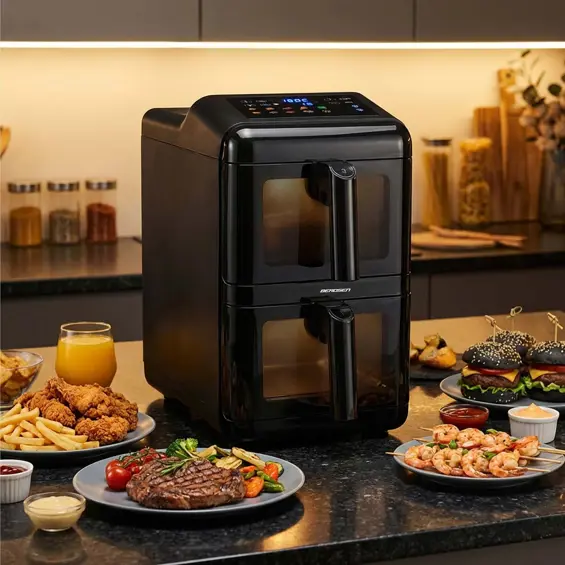 Berdsen BD-663 Air Fryer dvokomorna friteza na vrući zrak 11,6 L 3000 W – 9 programa, Dual Zone