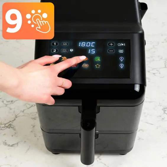 Berdsen BD-663 Air Fryer dvokomorna friteza na vrući zrak 11,6 L 3000 W – 9 programa, Dual Zone
