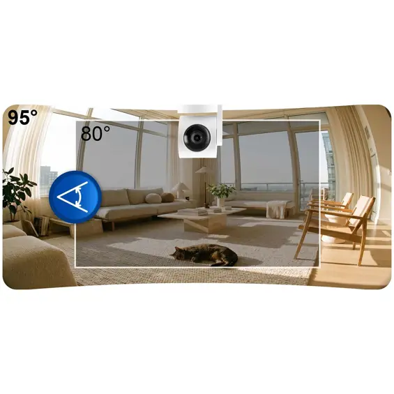 BERDSEN BD-942 – Rotirajuća Wi-Fi IP kamera 3 MP, noćni vid 10 m, praćenje pokreta, dvosmjerni zvuk, Tuya Smart, bijela