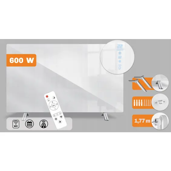 Berdsen BD-984 infracrveni panel grijalica 600 W Wi‑Fi bijela