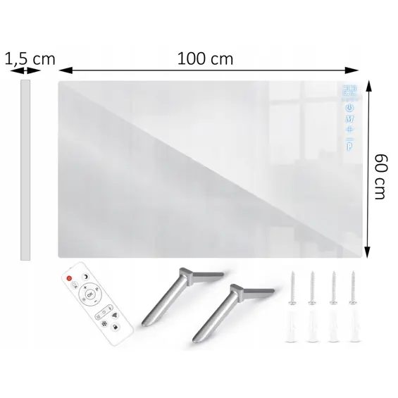 Berdsen BD-984 infracrveni panel grijalica 600 W Wi‑Fi bijela
