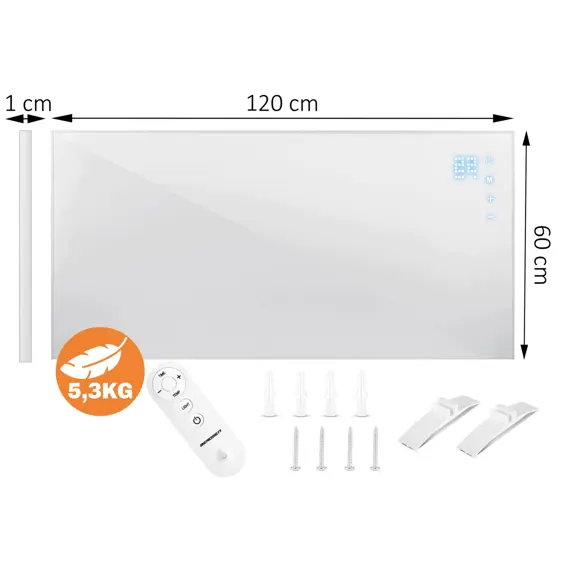 Berdsen BD-992 – Infracrvena grijalica 1000 W, Wi-Fi, Tuya Smart, daljinski upravljač