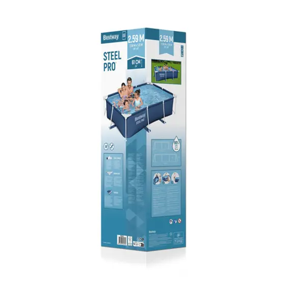 BESTWAY 56403 pravokutni montažni bazen 259x170x61 cm