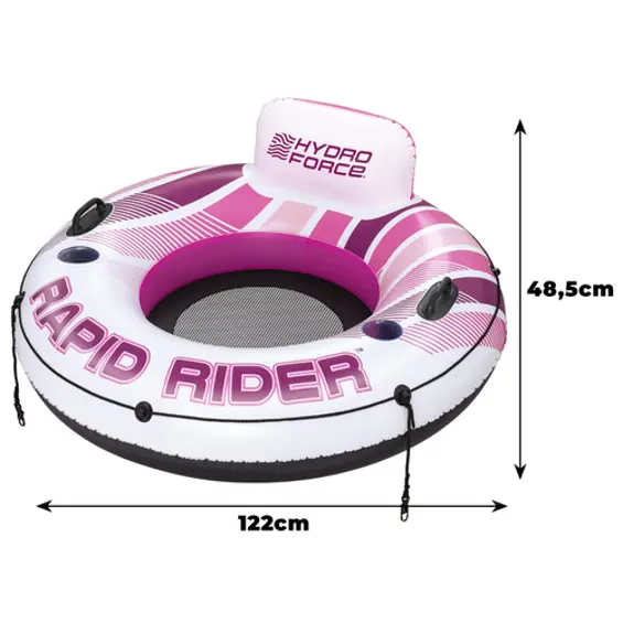 BESTWAY Hydro Force Rapid Rider 43953 – Napuhavajuća fotelja s naslonom za plivanje i sunčanje 135 cm