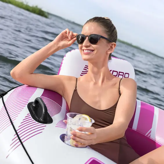 BESTWAY Hydro Force Rapid Rider 43953 – Napuhavajuća fotelja s naslonom za plivanje i sunčanje 135 cm