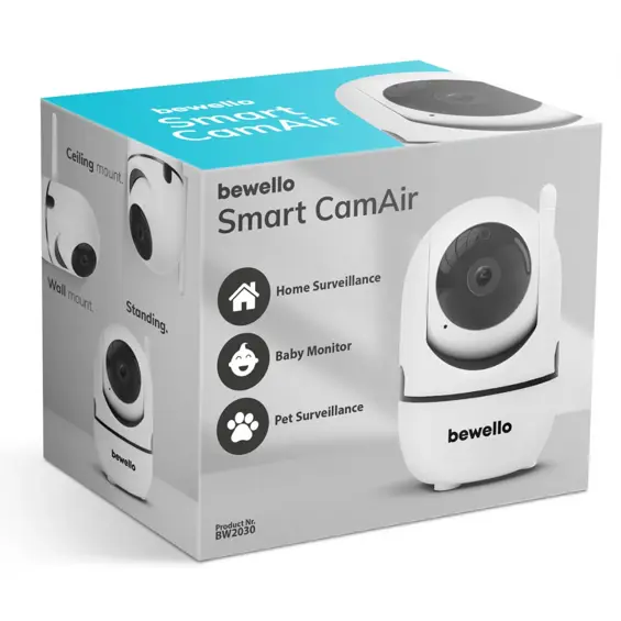 Bewello BW2030 Pametna WiFi IP Kamera – 360° Full HD 1080p, Noćno Snimanje & Tuya Smart