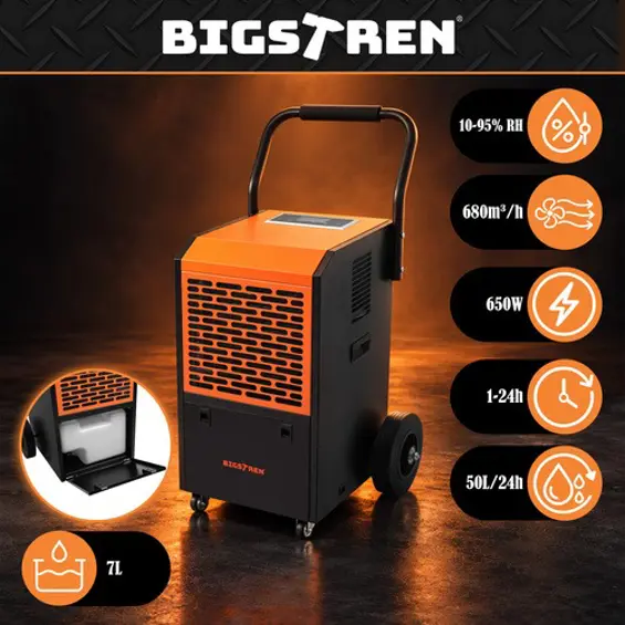 Bigstren industrijski odvlaživač zraka 50 L/24 h 650 W