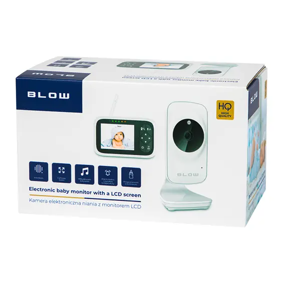 BLOW 78-956# elektronski baby monitor s kamerom i 3,2" LCD zaslonom, noćni vid, dvosmjerna komunikacija