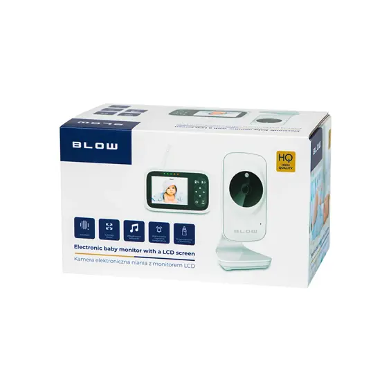 BLOW 78-956 Video Baby Monitor s 3,2" LCD Zaslonom – Dvosmjerna Komunikacija, Noćni Vid, VOX i Doseg do 300 m