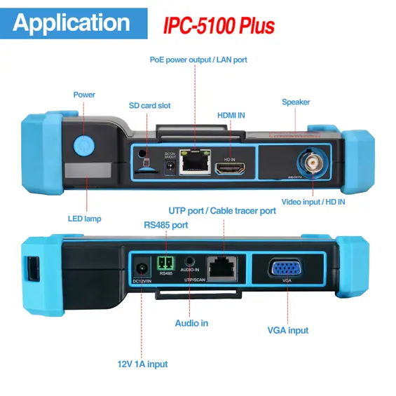 BLOW IPC-5100 Plus Tester za CCTV Kamere – 8 MP, 4K, 5" IPS Dodirni Zaslon, PoE, Wi-Fi