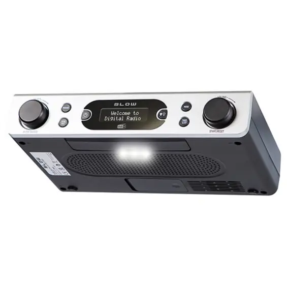 BLOW RK2 kuhinjski radio FM/DAB+ 2 × 5 W s LCD zaslonom – srebrni