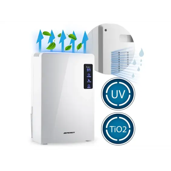 BR-22A-Odvlaživač Zraka Berdsen Bijeli - Apsorber Vlage 2.2L, 220W, Do 20m²