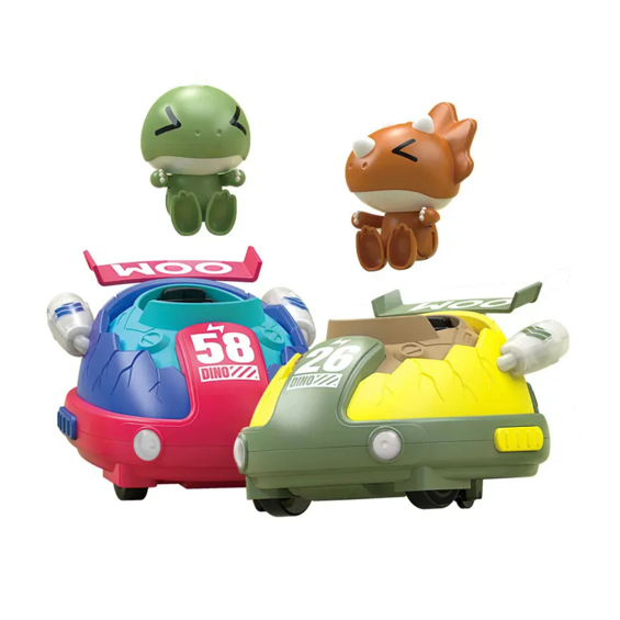 Bumper dinosauri 2 autića za sudaranje na daljinsko upravljanje KAZOO DC302A, glazba i svjetlo