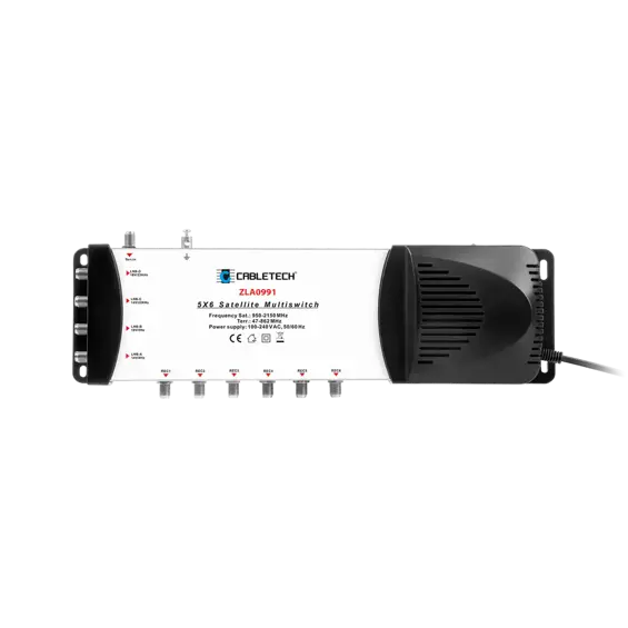 Cabletech ZLA0991 Multiswitch 5/6 – 5 Ulaza, 6 Izlaza, LTE Filter, Ugrađeno Napajanje