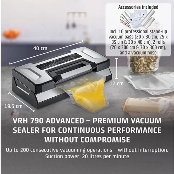 CASO VRH 790 Advanced Pro vakuumirni uređaj 130W – profesionalno vakuumiranje hrane