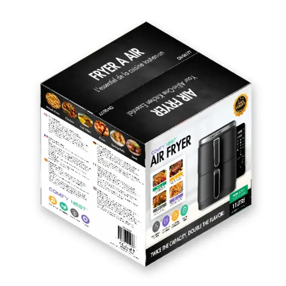 Comfy Nest CN-06177 Dual Air Fryer 11L 2800W – Dvostruka Friteza na Vrući Zrak s 2 Košare