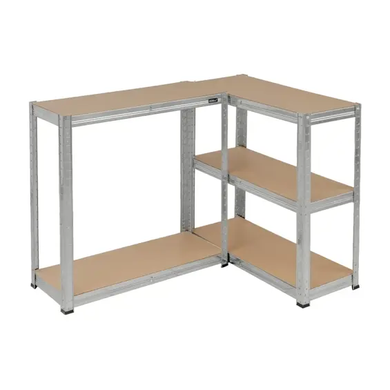 DEDRA N1405 metalni skladišni regal s 5 MDF polica 154 × 75 × 30 cm – 875 kg