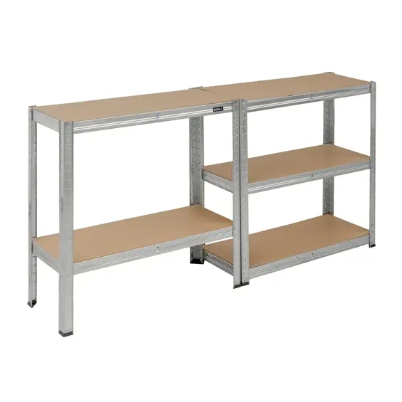 DEDRA N1405 metalni skladišni regal s 5 MDF polica 154 × 75 × 30 cm – 875 kg