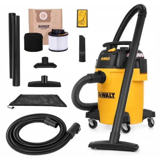 DEWALT DXV23PL – Industrijski usisavač za suho i mokro usisavanje 1050 W, 23 L, HEPA filter i funkcija puhanja