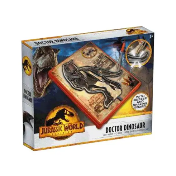 DRUŠTVENA IGRA OPERACIJA JURASSIC WORLDIskusite napetu i zabavnu avanturu inspiriranu hit filmovima Jurassic World! U ovoj verziji popularne igre Operacija, igrači pokušavaju pažljivo ukloniti predmet