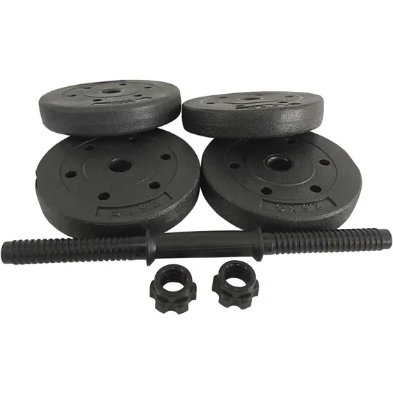 EB FIT 1033174 podesiva kompozitna bučica 10 kg – 4 × 2,5 kg utega, šipka 41 cm