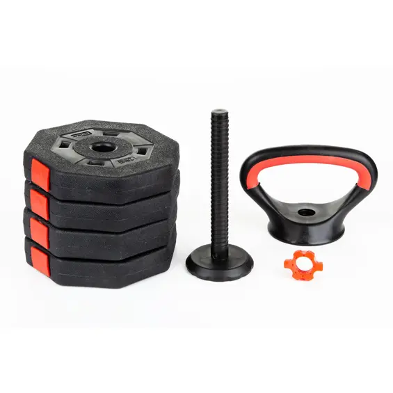 EB FIT podesivi kompozitni kettlebell 10 kg – 4 × 2,5 kg, podesiva težina