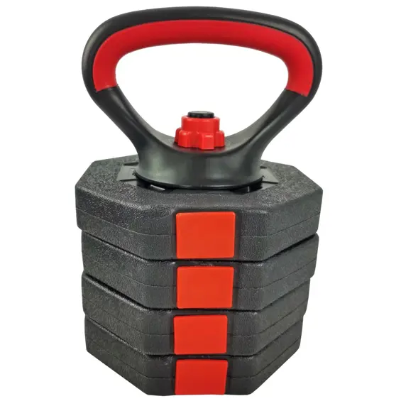 EB FIT podesivi kompozitni kettlebell 10 kg – 4 × 2,5 kg, podesiva težina