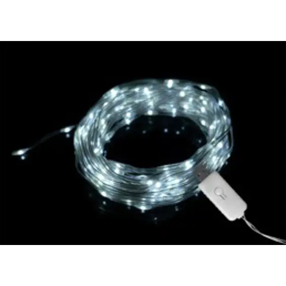 Eco Light ML61608 LED girlanda 10 m, 100 LED, 6500 K, USB, hladno bijela