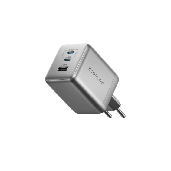 EcoFlow Rapid Pro Charger 100W GaN – Brzi Putni Punjač za Prijenosna Računala i Power Station Uređaje, USB-C/USB-A
