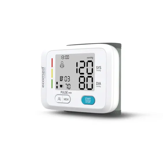 Ecomed by Medisana BW-83E Tlakomjer za Zapešće – Za 2 Korisnika, Veliki LCD Zaslon i Memorija Mjerenja
