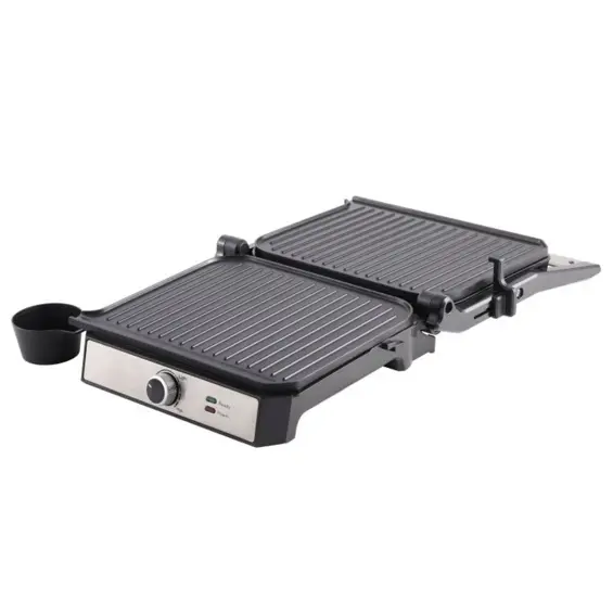Eldom GK200 Kontaktni Grill – 2000 W, Regulacija Temperature, 2 Posude za Masnoću i Neprianjajuće Ploče
