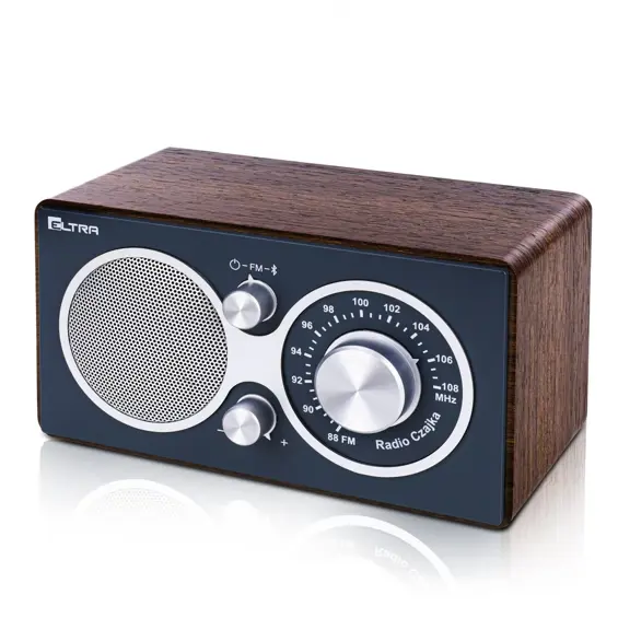 ELTRA Czajka Bluetooth Gray Radio – FM Radio, Bluetooth, Retro Drveno Kućište, 3 W