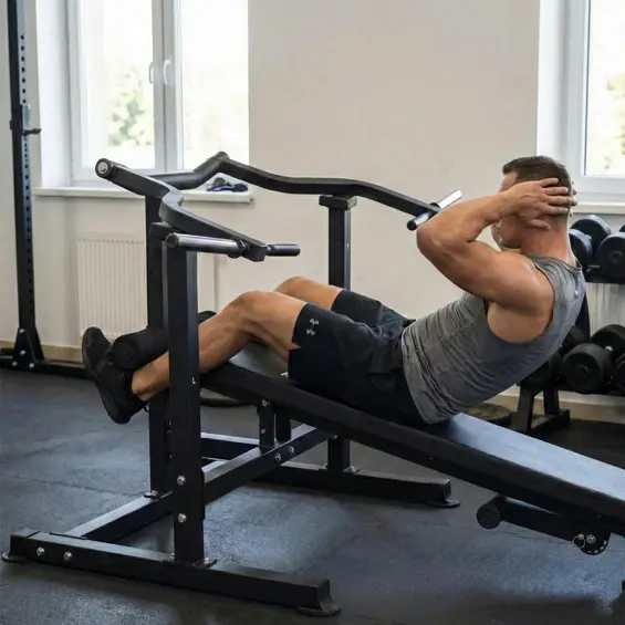 ENERO FIT T-2000 – Multifunkcionalna klupa za vježbanje s podesivim nagibom i neovisnim rukama za potisak, opterećenje do 120 kg, crna
