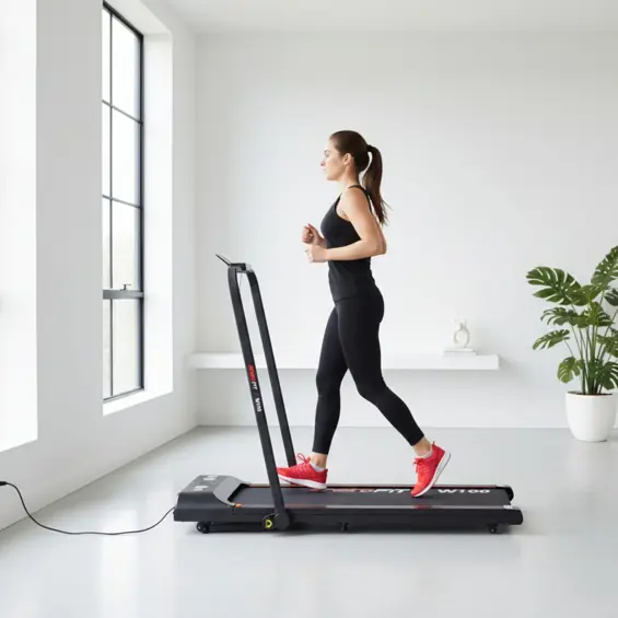 ENERO FIT W100 sklopiva električna traka za trčanje 552 W – 1–12 km/h, daljinski upravljač, do 100 kg
