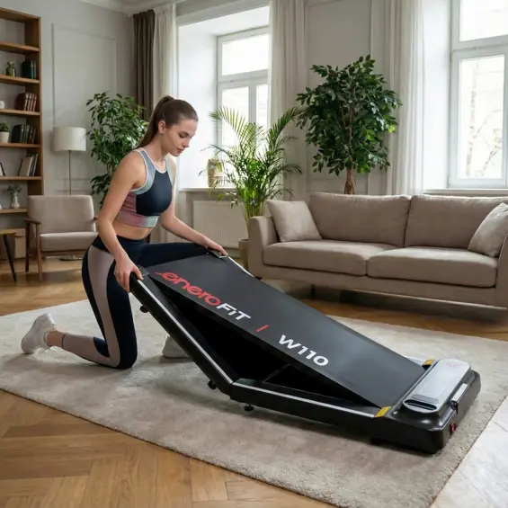 ENERO FIT W110 sklopiva električna traka za hodanje – 1–6 km/h, Bluetooth, 12 programa, do 120 kg