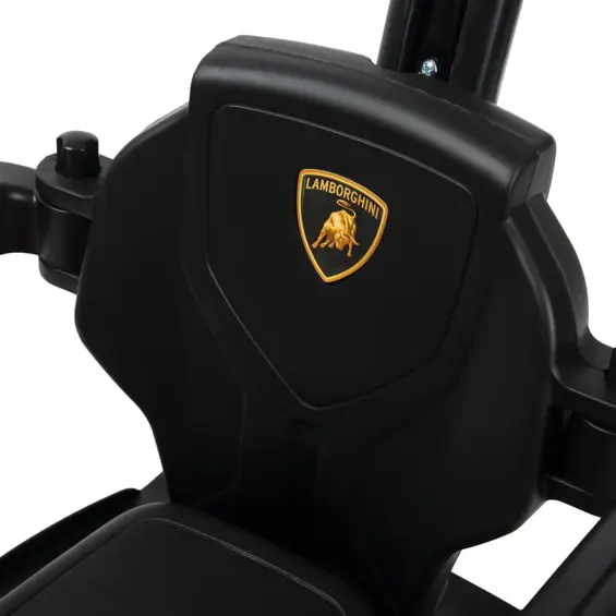 Enero Toys Lamborghini dječja guralica 3u1 – roditeljska ručka, zaštitna ograda, oslonci za noge, crno-narančasta
