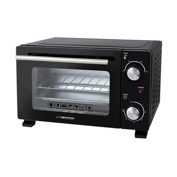 Esperanza CALZONE Mini Pećnica – 10 L, 800 W, Podesiva Temperatura do 230 °C