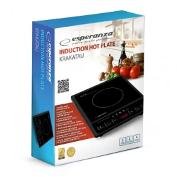 Esperanza EKH011 Indukcijsko Kuhalo – 2000 W, Keramička Ploča, 5 Programa i Timer