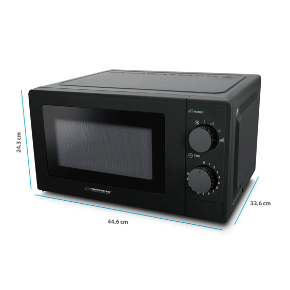 Esperanza Estofado EKO011K Mikrovalna Pećnica 20 L – 700 W, 5 Razina Snage, Funkcija Odmrzavanja