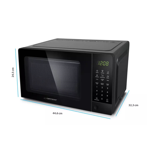 Esperanza Horneado EKO009 Mikrovalna Pećnica 20 L – 700 W, Digitalno Upravljanje, 6 Automatskih Programa