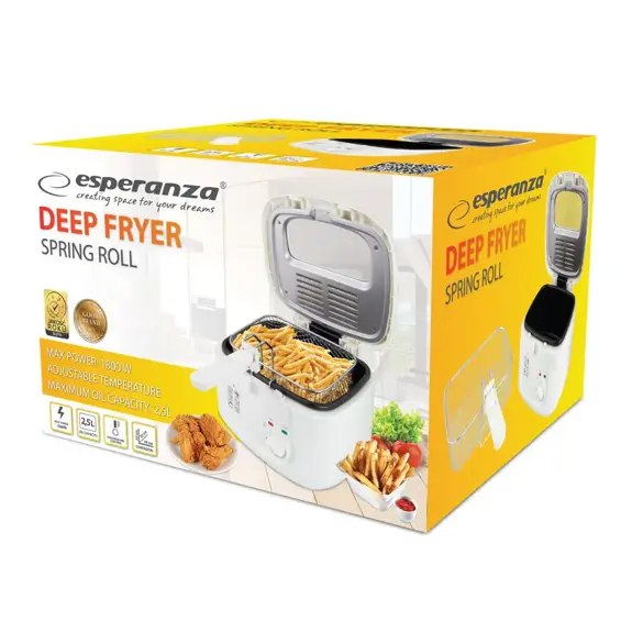 Esperanza SPRING ROLL EKG012 Friteza 2,5 L – 1800 W