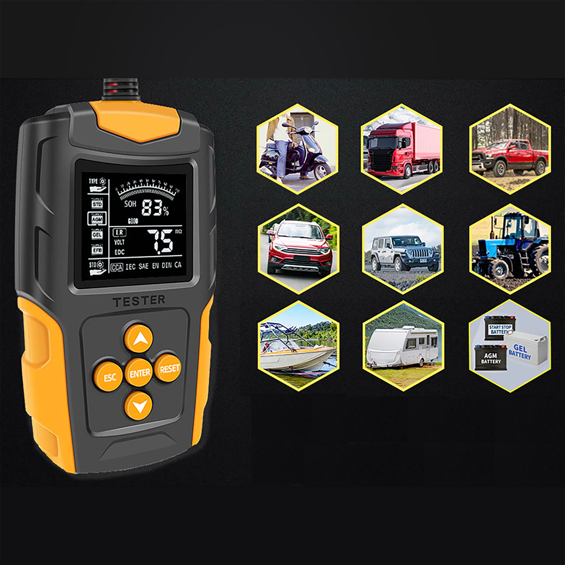 Eurokomp E6150 digitalni tester akumulatora 12/24 V – SOH, SOC, CCA, test alternatora