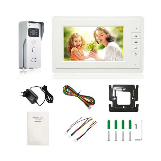 Eurokomp E6255 video portafon s kamerom i 7" LCD zaslonom, Full HD, IR noćni vid