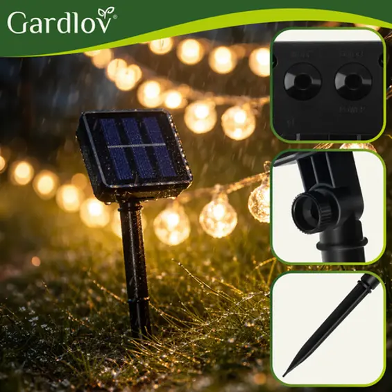 Gardlov 24010-Solarna LED girlanda 100 kuglica 11,6 m – dekorativna vrtna rasvjeta