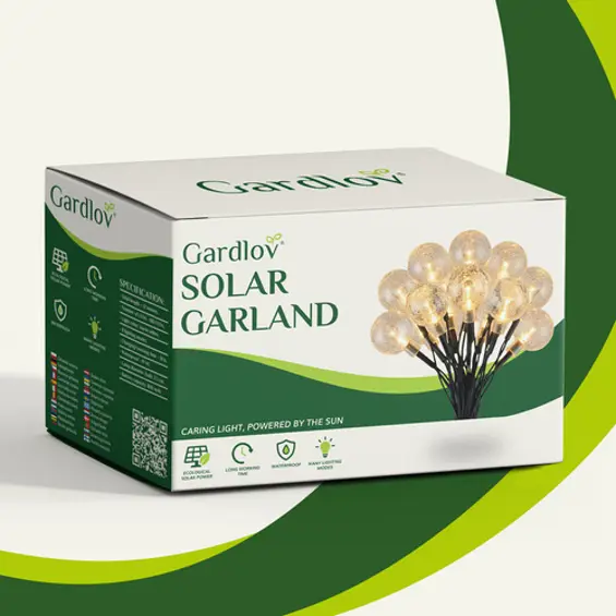 Gardlov 24010-Solarna LED girlanda 100 kuglica 11,6 m – dekorativna vrtna rasvjeta