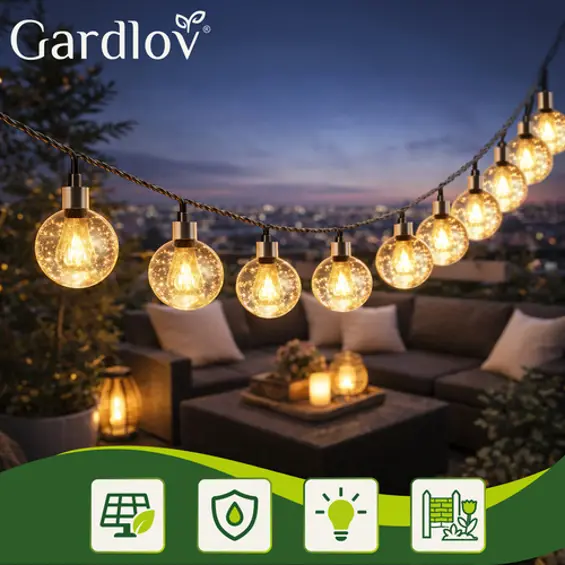 Gardlov 24010-Solarna LED girlanda 100 kuglica 11,6 m – dekorativna vrtna rasvjeta