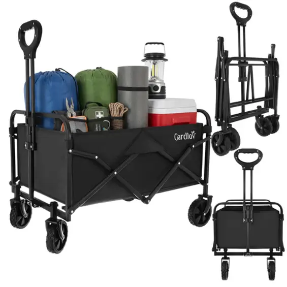 Gardlov 27542 Sklopiva Vrtna Kolica – 90 L, Nosivost 100 kg, 4 Kotača