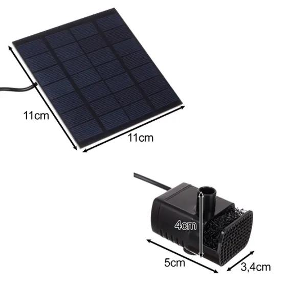 GARDLOV solarna fontana za ribnjak – solarna pumpa s 4 mlaznice