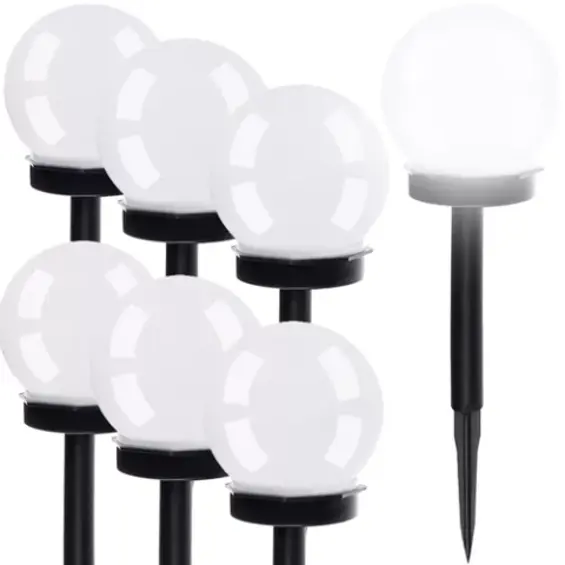 Gardlov solarne vrtne lampe kugle 6 kom – LED vrtna rasvjeta s senzorom sumraka, IP44