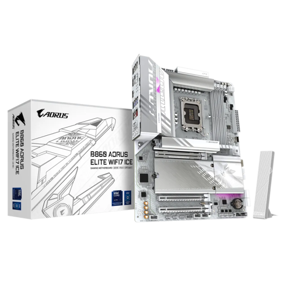 GIGABYTE B860 AORUS ELITE WF7 ICE, DDR5, SATA3, USB4, DP, Wi-Fi 7, LGA1851 ATX